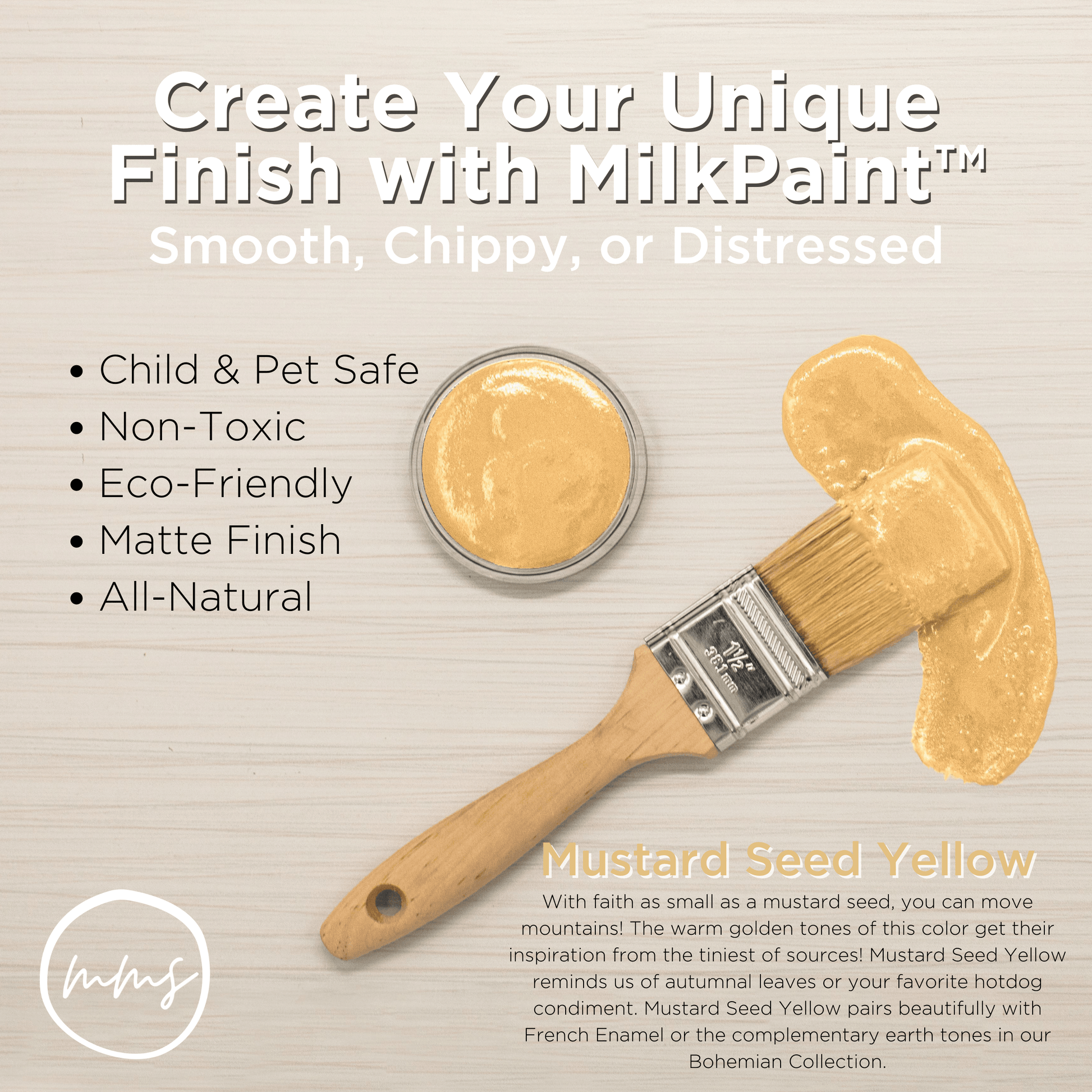 MilkPaint™ - Mustard Seed Yellow - Fresh Coat Finishes