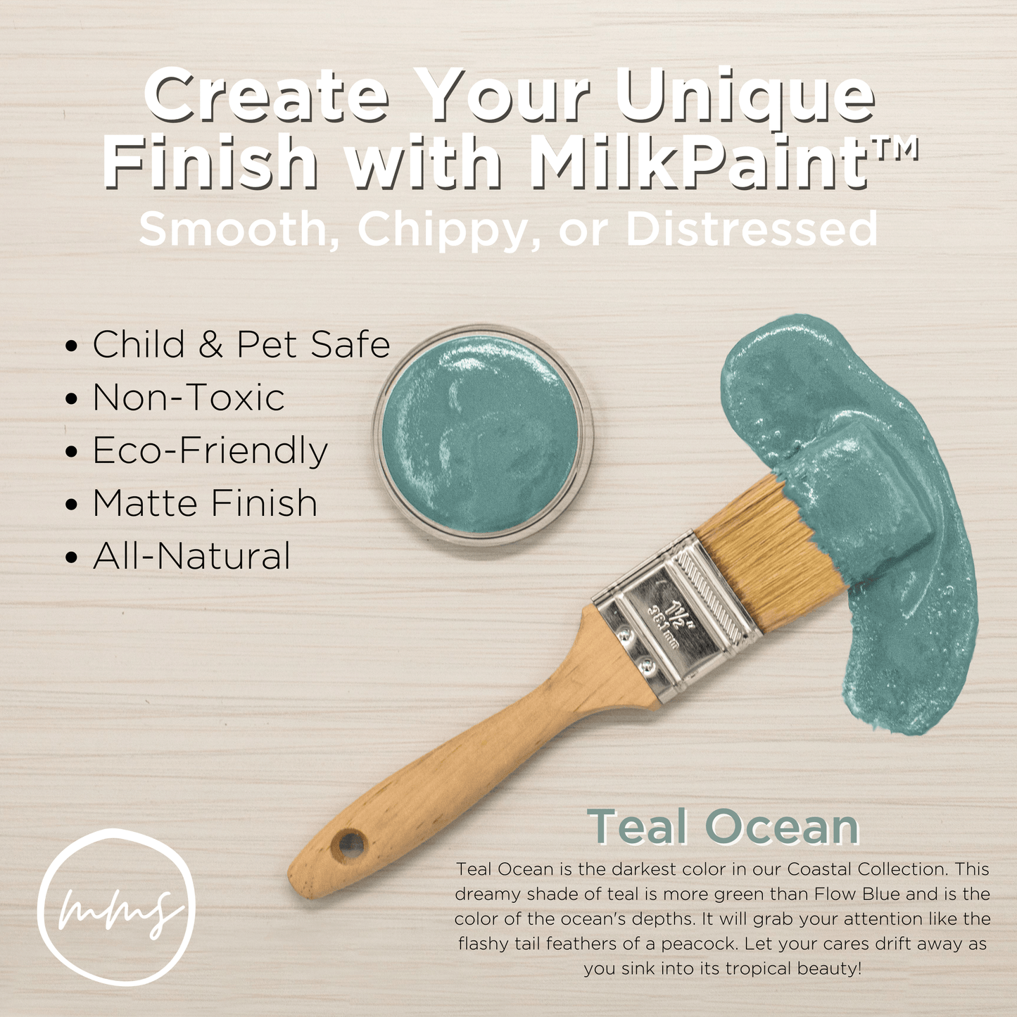 MilkPaint™ - Teal Ocean (Kitchen Scale) - Fresh Coat Finishes