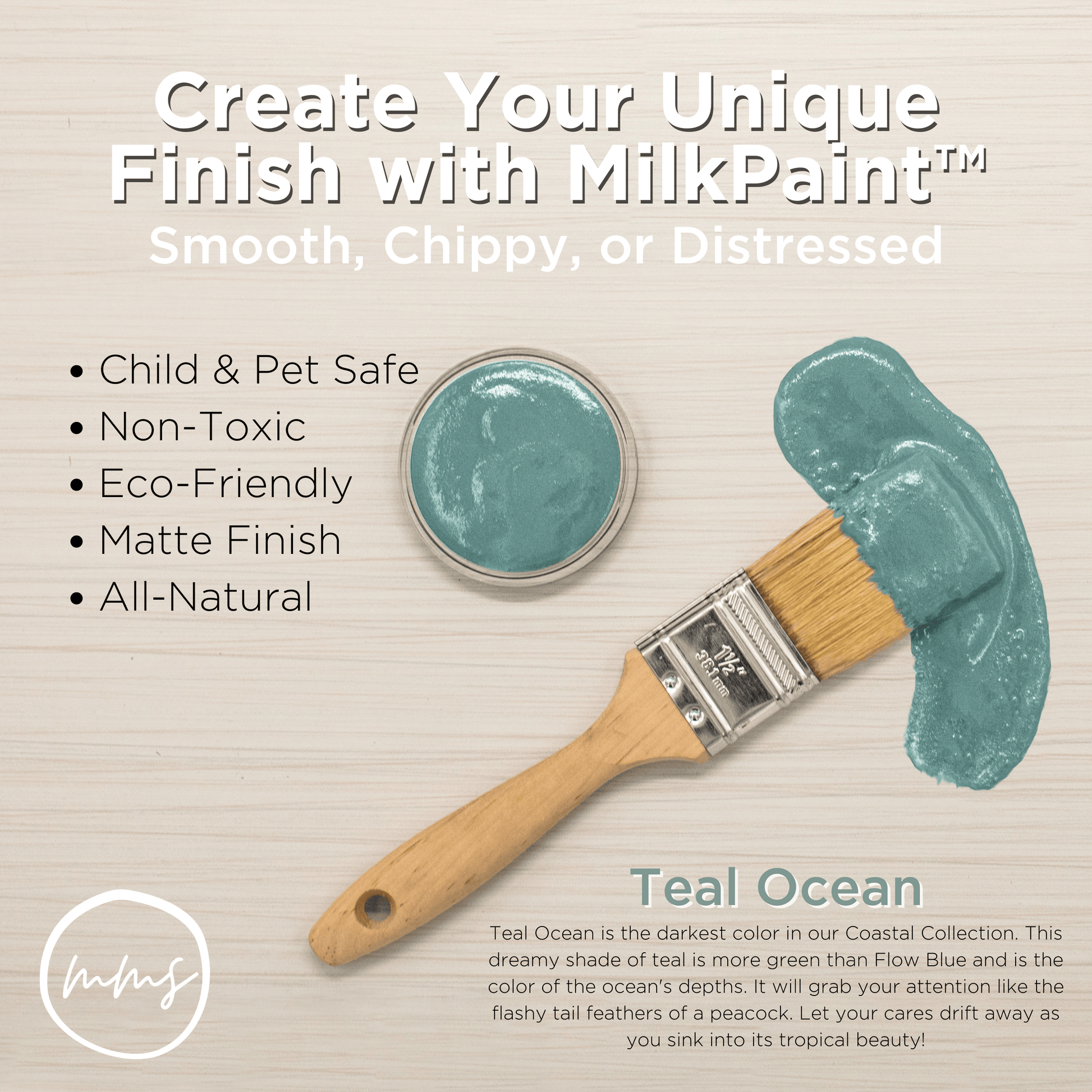 MilkPaint™ - Teal Ocean (Kitchen Scale) - Fresh Coat Finishes
