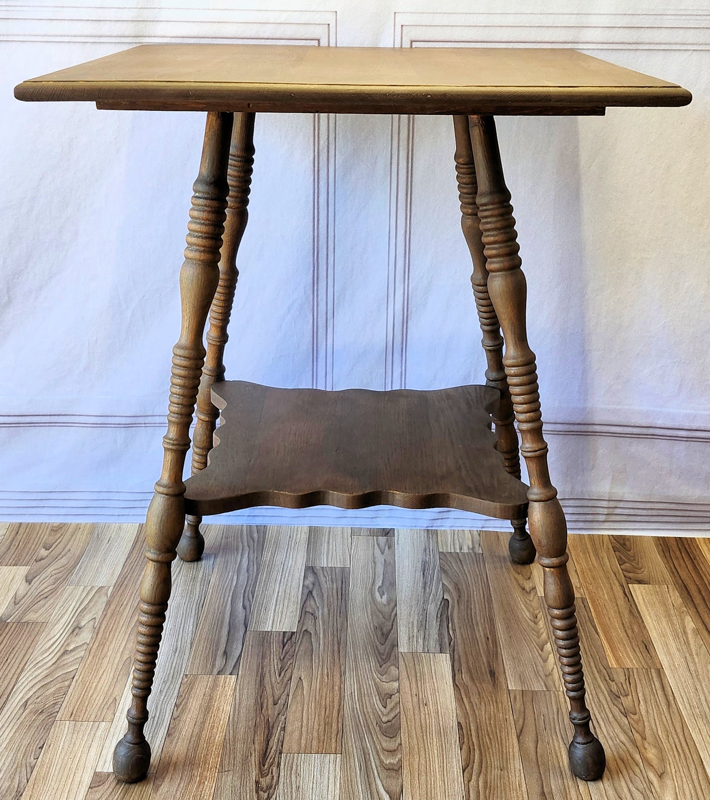 Refinished Antique Oak Parlor Table