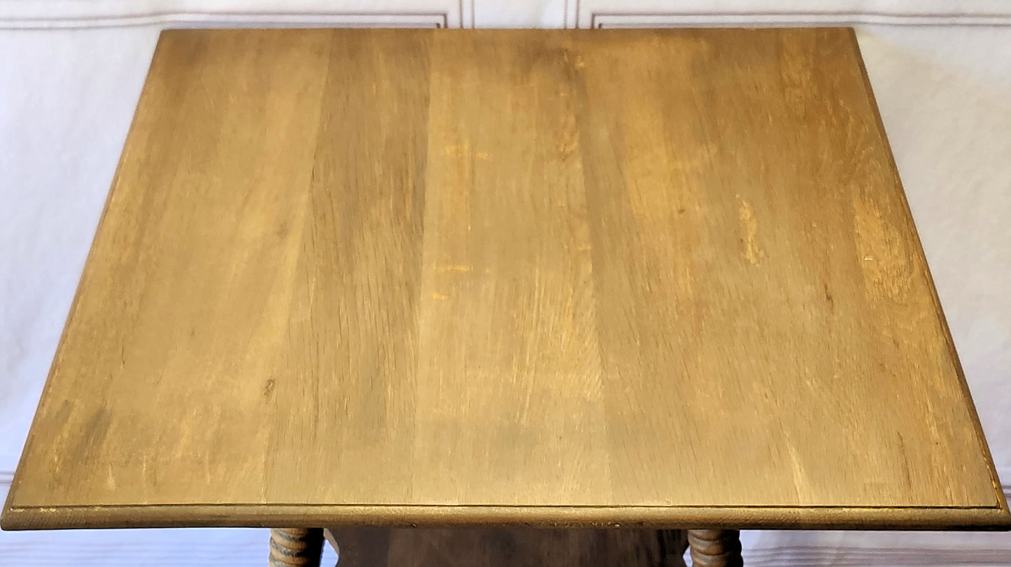 Refinished Antique Oak Parlor Table